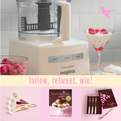 Follow and RT and you could #win one of three fabulous @MagimixUK prizes and a huge bundle of baking gifts from The Hummingbird Bakery!🍰 For details on how to enter and T&amp;Cs visit: bit.ly/winmagimixcomp