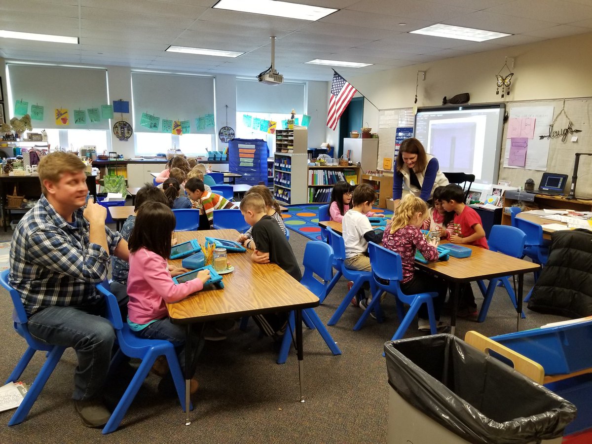 1st graders getting excited about coding! #HourofCode