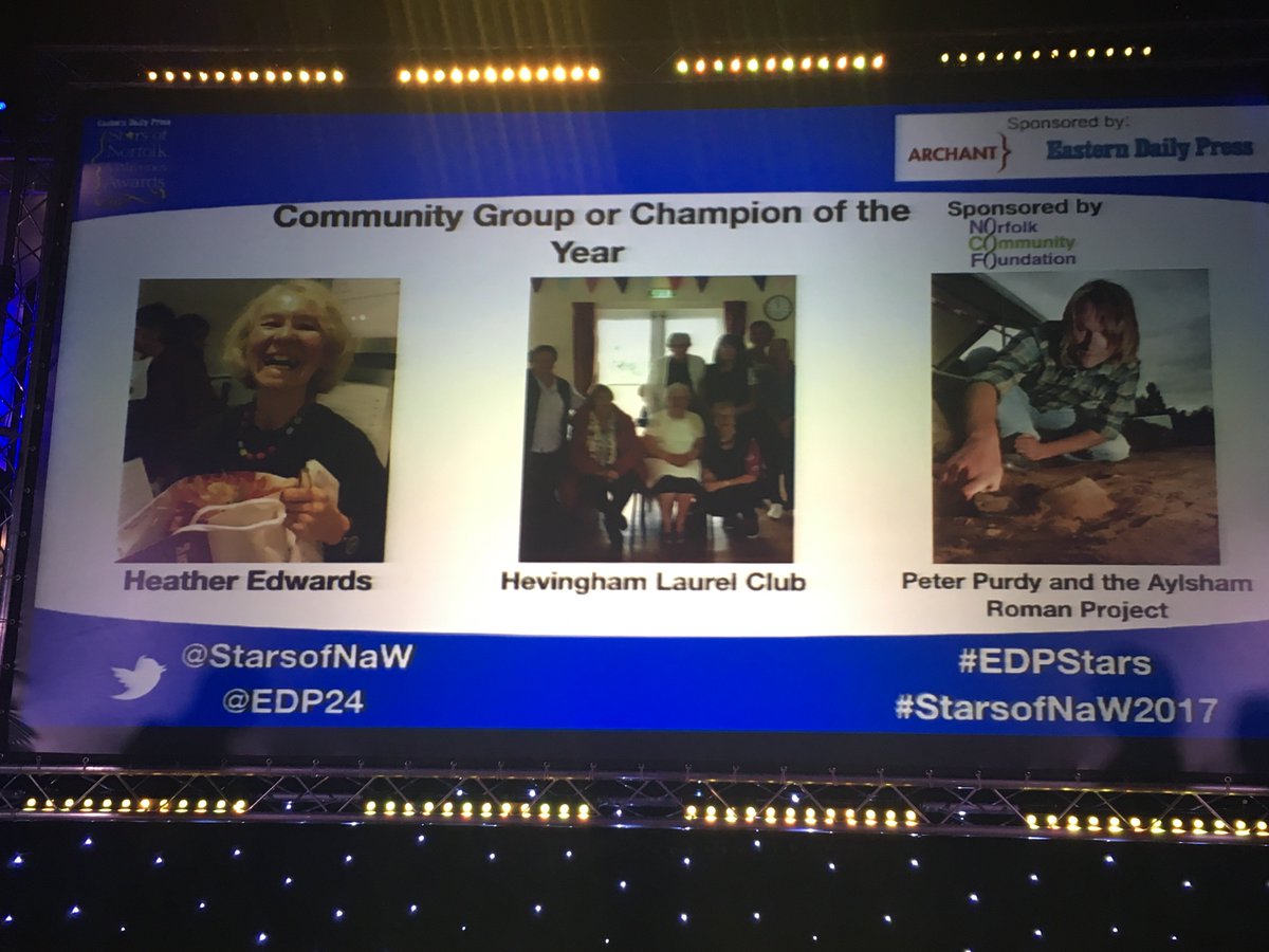 NorfolkCF's tweet photo. Congratulations to everyone who was chosen as a finalist at the @StarsofNaW. Such a wonderful evening to be involved in and hear so many heart warming stories. A special mention to @heatheredwardsm for winning Community Champion which was sponsored by @NorfolkCF #edpstars https://t.co/cOmf1Yk1Fy