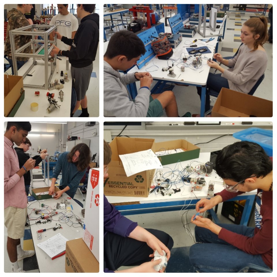 HSTTaliaferro's tweet photo. 11th grade Engineering Ss designing a mechanical Rube Goldberg. @HighlandGaston @GCSCTE #HSTreads https://t.co/CMGHMH3Dlg