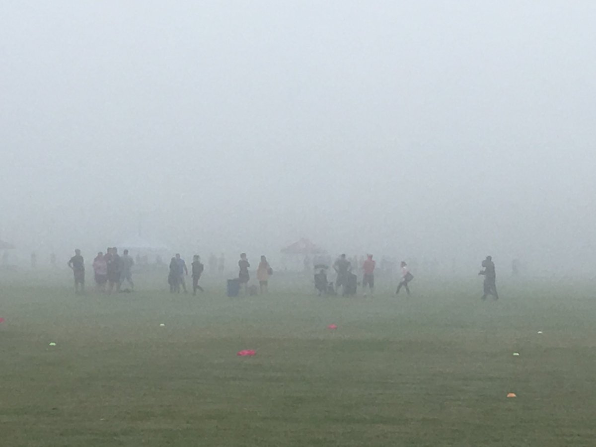 RealColoSoccer's tweet photo. A little fog to start the day as the 17’s and 19’s kick off their DA Winter Showcase today. 17’s up 1st at 9:00 am EST. #ThisIsReal https://t.co/KlBbb834fp