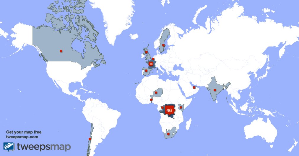 kabongimu's tweet photo. Selon https://t.co/7qaJT3P8vb Mes followers vivent en: République démocratique du Congo(41%),France(14%),Congo(7%) https://t.co/4aNaZp3Pol