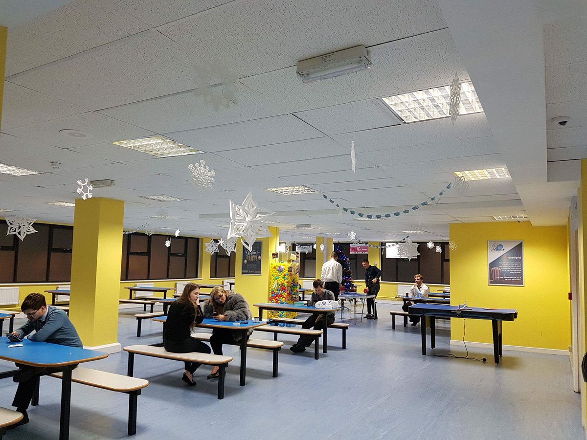 ClearanswerUK's tweet photo. Christmas decorations are up in the canteen! #ChristmasTree #clearanswer 🎄🎄🎄 https://t.co/IkeSVQ9SvF