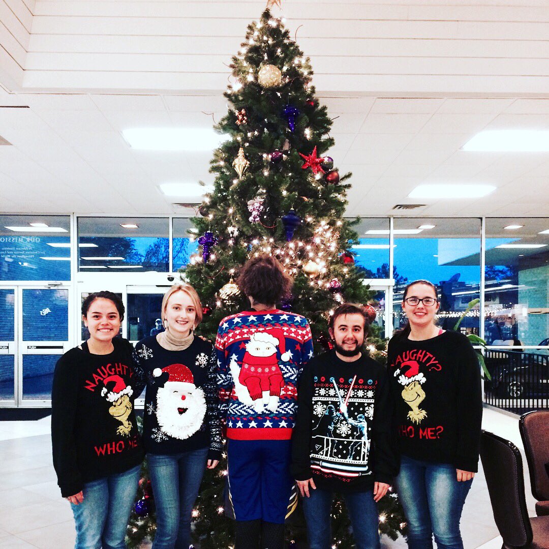 It's time to party, so break out those ugly Christmas sweaters! Come join us for food and games at 5pm in BSB 130. We will have shirts for sale and we are running low! #lookinfab #prolife