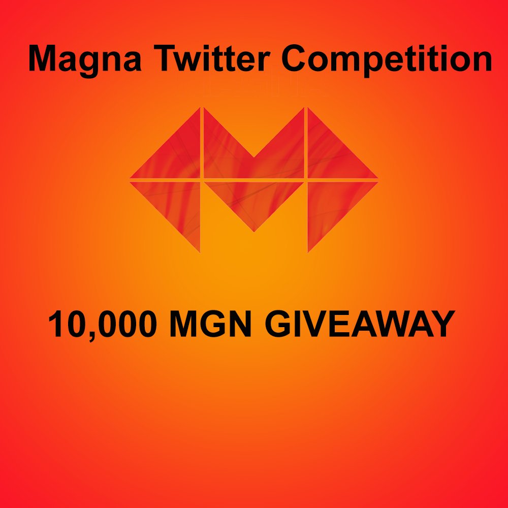Magna Node giveaway. We are giving away one node worth of Magna. For a chance of winning, retweet this and follow MagnaCoin on Twitter. Entries end in 4 days time and the winner will be announced on the 12th December.
#MagnaCoin <a href="/cryptomocho/">mocho17™®©</a> <a href="/CryptoToby/">Toby</a>