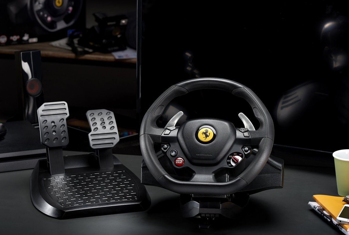 TMThrustmaster's tweet photo. Thrustmaster is proud to introduce its 8:10 scale replica of the genuine Ferrari 488 GTB wheel, officially licensed by @Ferrari and @PlayStation 4.
Find out more in our press release ⏩ https://t.co/LGvko5lVbE 
#Thrustmaster #ThrustmasterRelease #Ferrari #Playstation https://t.co/2jcLVPOffr