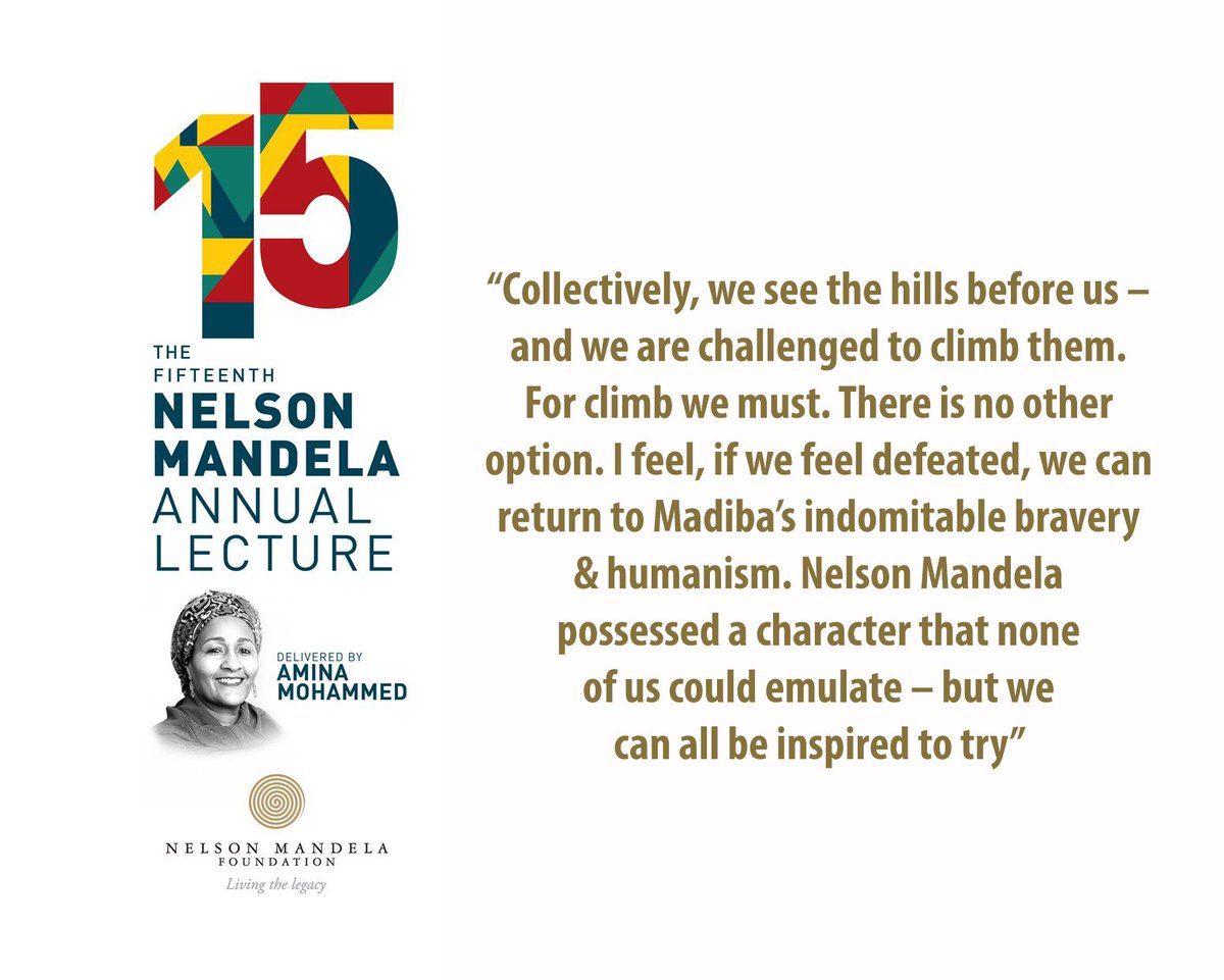 NelsonMandela's tweet photo. Quoting our 15th Nelson Mandela Annual Lecture speaker @AminaJMohammed #CenteringGender #WhyGender #NMAL2017 https://t.co/7yiwkXVmlh https://t.co/KeLqUbMhlH