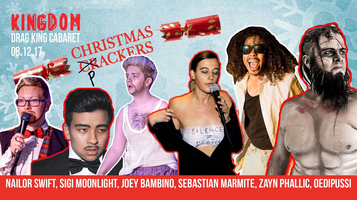 KINGDOMbrighton's tweet image. TOMORROW! It's our last show until February next year. Come celebrate your local #dragking scene in #Brighton with @sigimoonlight, Zayn Phallic, Oedipussi, Joey Bambino, Sebastian Marmite &amp;amp; of course, Nailor Swift! Tickets here: brownpapertickets.com/event/3171512