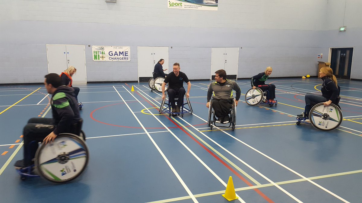 Getting a taster of a sensory skills session and wheelie active at @DSNI_tweets Disability Hub Network Day #ActiveLivingNoLimits #BetterFitter
