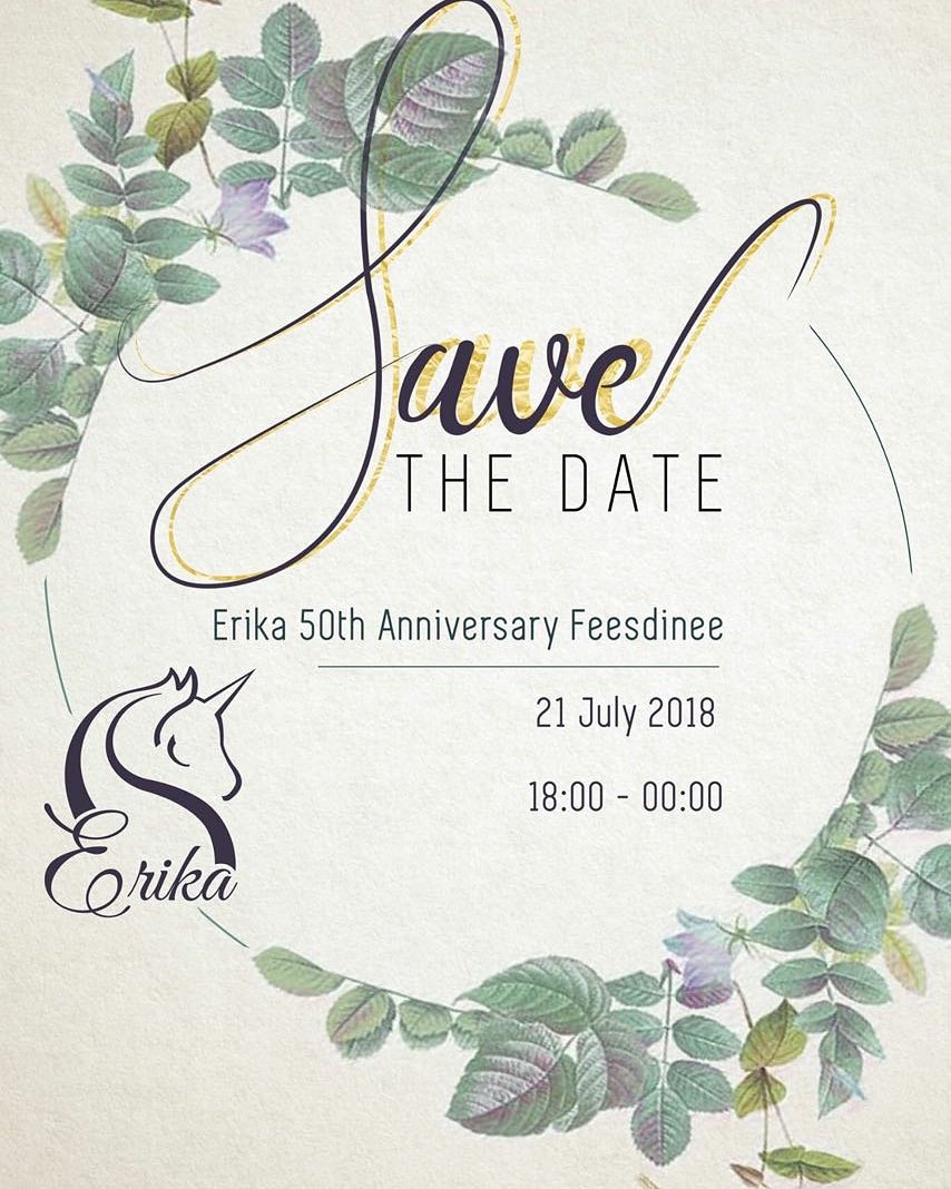 It's official! Our. 50th Feesjaar dine will be on the 21st of July. All Erikaners (past &amp; present) &amp; all Erika alumni are welcome. Get excited, get keen.🎊✨ 
#PVEVE