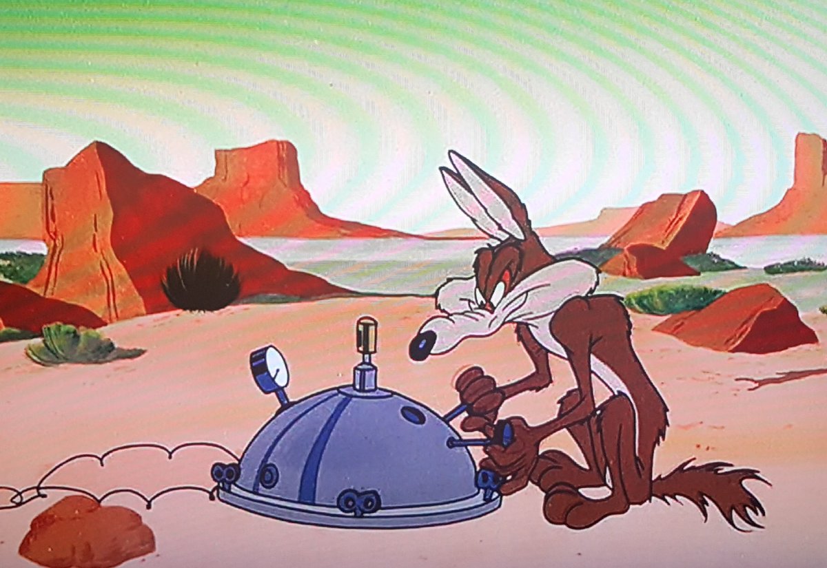 1. Hey, the coyote's 1st attempt on Bugs Bunny is basically a