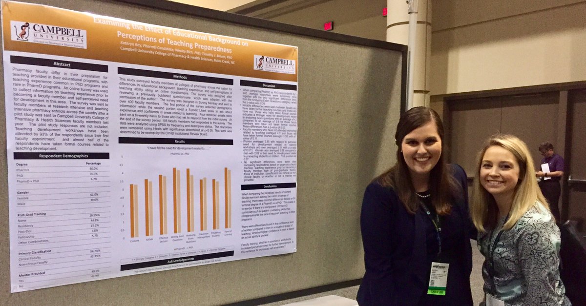 CampbellCPHS's tweet photo. Kathryn Ray presenting, "Examining the Effect of Educational Background on Perceptions of Teaching Preparedness" at #ASHP17 #ASHP2017 https://t.co/xZOW5VGHsi