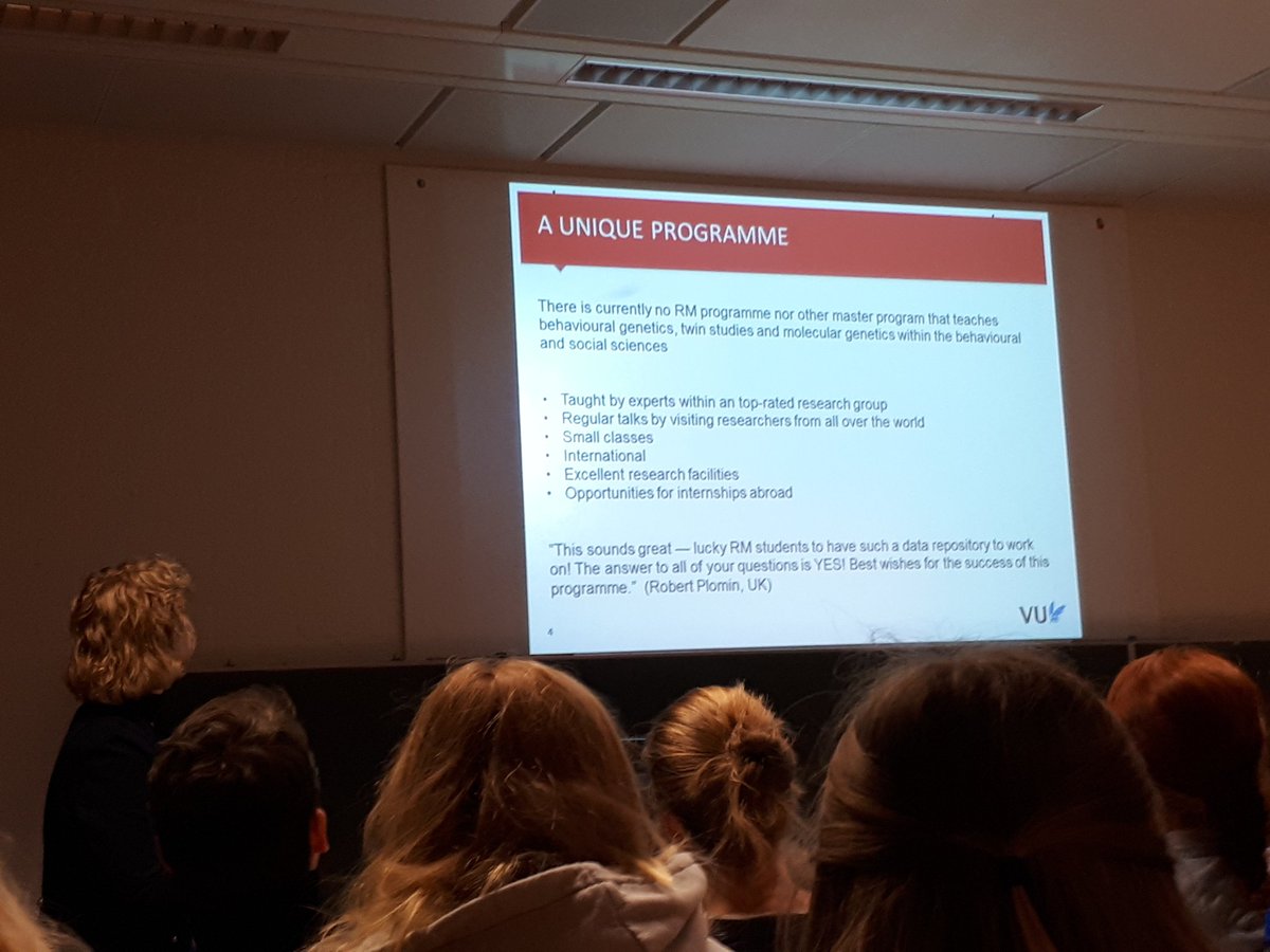 VU_FGB's tweet photo. De allereerste voorlichting van de nieuwe master Genes in Behaviour and Health #masteravond @VUamsterdam  https://t.co/ccZkTGeHjo https://t.co/PeMdHgjx6f