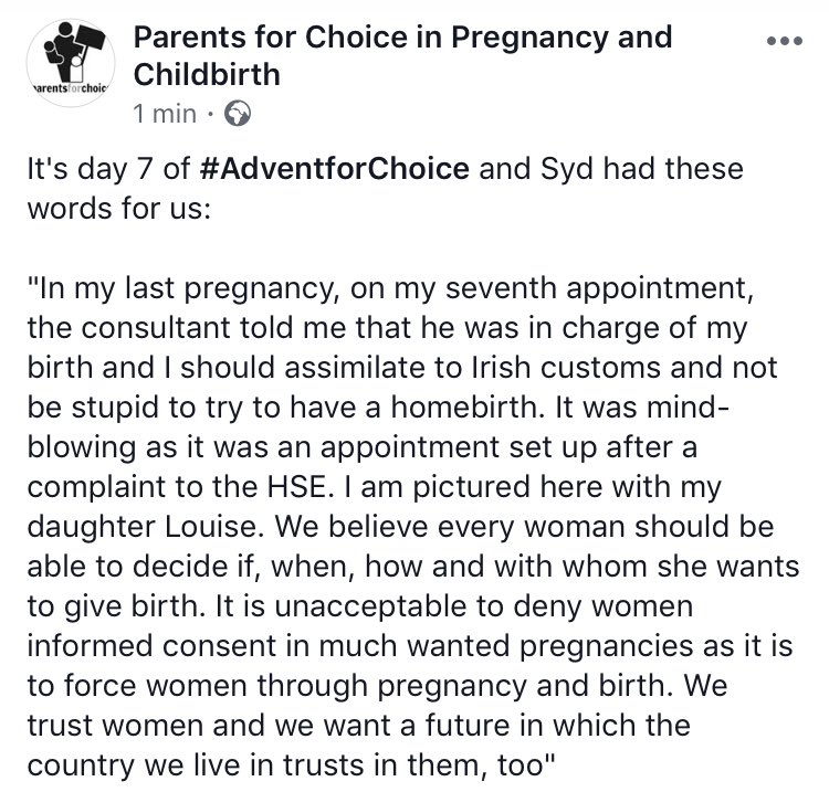 parentsforyes's tweet photo. Day 7 of #Adventforchoice from #parents4choice. Time to #RepealThe8th https://t.co/PbGYIv9a1l