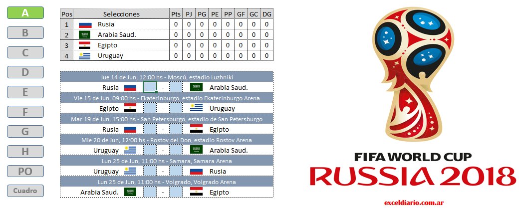 Excel Diario (@exceldiario) on Twitter photo #MascheEnTyCSports Fixture en excel Mundial #Rusia2018 Descargalo y editalo gratis!! desde exceldiario.com.ar/2017/12/fixtur… #MascheEnTyCSports Fixture en excel Mundial #Rusia2018 Descargalo y editalo gratis!! desde exceldiario.com.ar/2017/12/fixtur…