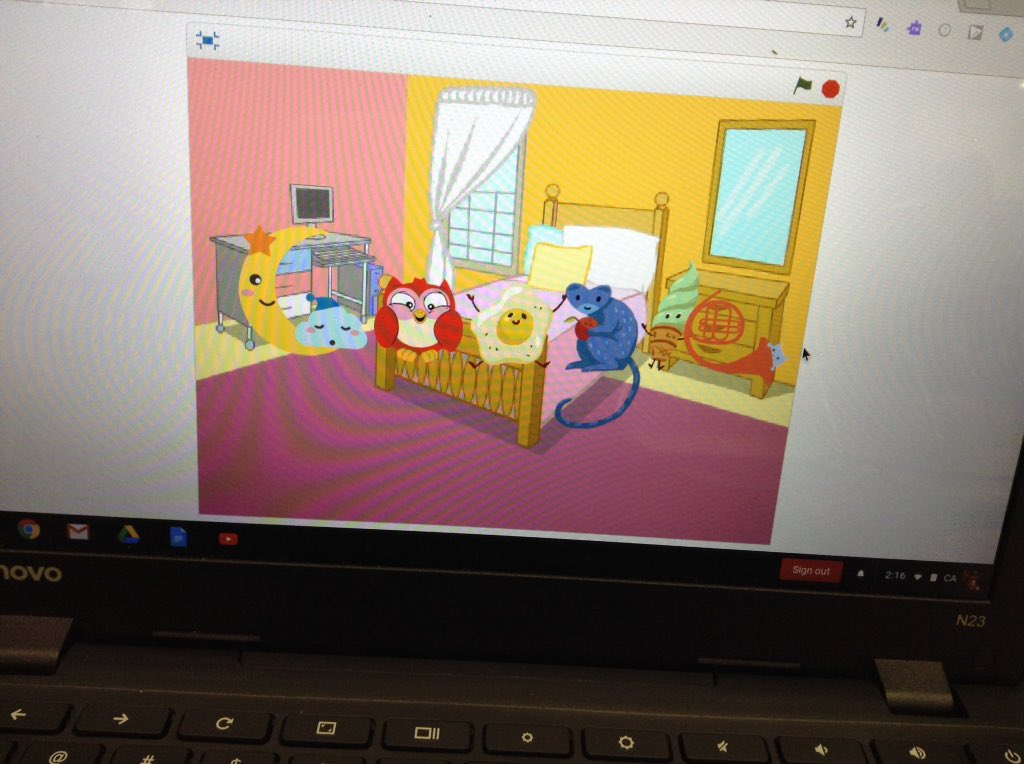 OCSB_MrC's tweet image. Ss are having fun creating their own Google doodle with @Scratch this afternoon! #CSEduWeek