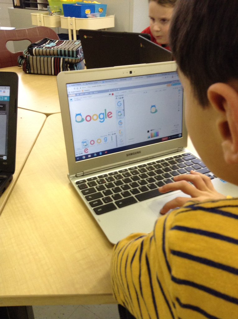 OCSB_MrC's tweet image. Ss are having fun creating their own Google doodle with @Scratch this afternoon! #CSEduWeek