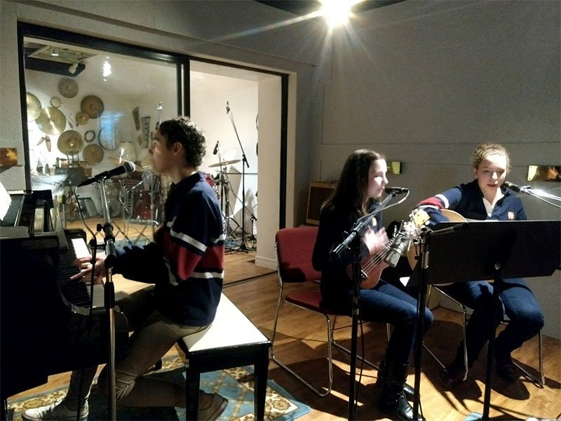 Grade 12 English students visited the famed #HamOnt Grant Avenue Studio where they worked with world-class engineers and recording equipment in preparation for the Hamlet media project.