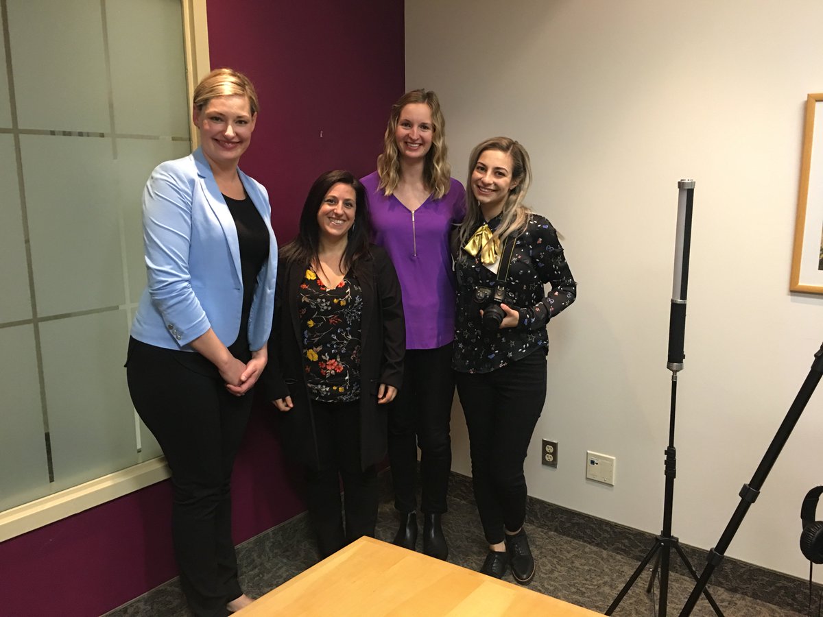 Happy to welcome Amanda and Alexia from <a href="/COSmagazine/">Canadian Occupational Safety</a> to shoot workplace health and safety videos here <a href="/CCOHS/">CCOHS</a> today.