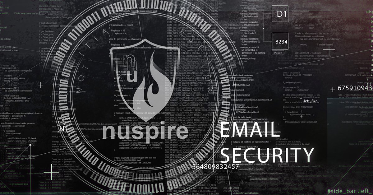 PDI_Sec_Net's tweet image. Nuspire&apos;s nuMail solution provides customers with state-of-the-science managed enterprise #emailsecurity &amp;amp; email content inspection. 
To learn more, click here: bit.ly/2iEO0nb #enterpriseemailsecurity #spamemail #phishing #sandboxing #ransomware #cybersecurity #infosec
