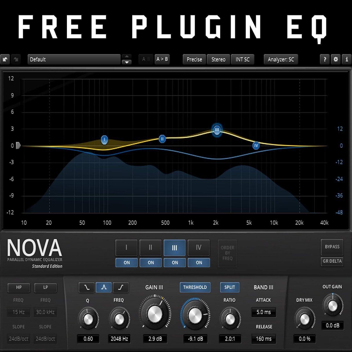 ProducerVibes's tweet photo. Nova is free eq. If you dont have money for fab filter pro q2 this is then really god eq for you. It's free for download. Let me know which eq are u using. #beats #beatmakers #free #eq #freeplugins #vstiplugins #cookup #fruityloops #producer #producervibes https://t.co/52YMtMkkcy