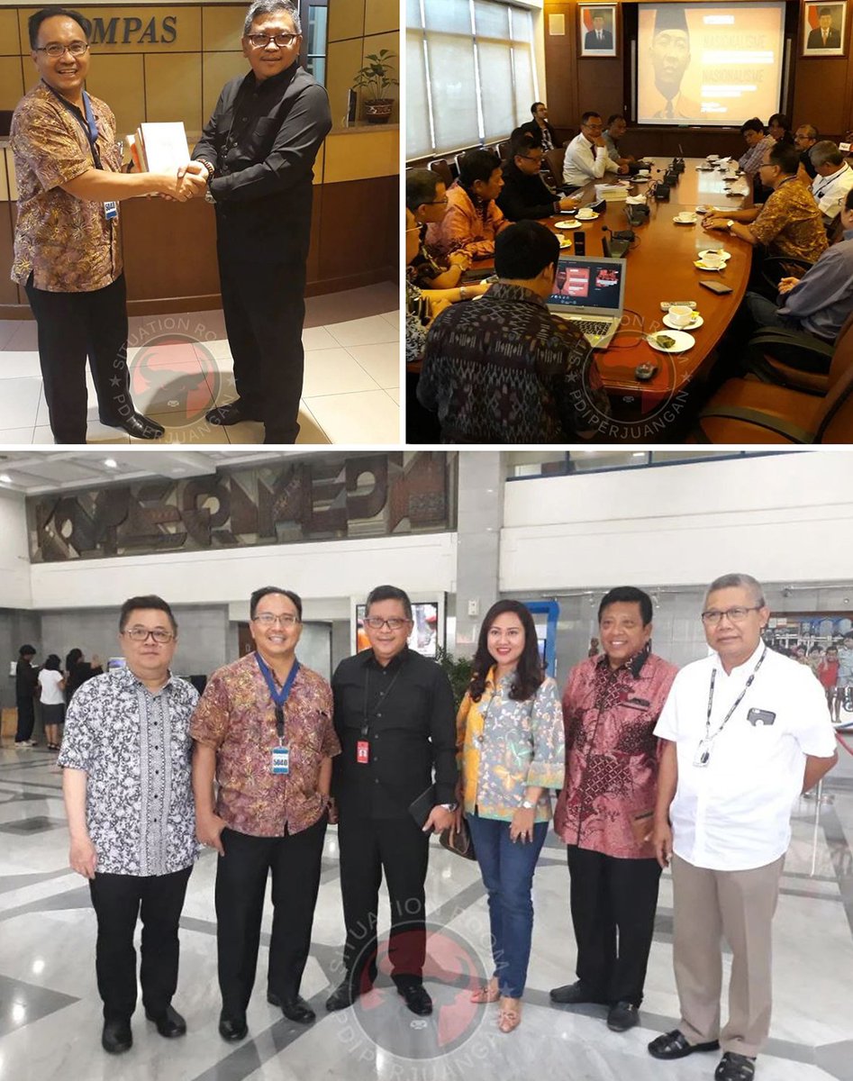 [Foto] DPP #PDIPerjuangan berkunjung ke kantor Redaksi <a href="/hariankompas/">Harian Kompas</a>, terkait sosialisasi Rapat Koordinasi Nasional Tiga Pilar, 15-17 Desember 2017, di Indonesia Convention Exhibition, Tangerang, Kamis (7/12)  Rakornas tersebut mengambil tema “Berdikari untuk Indonesia Raya".