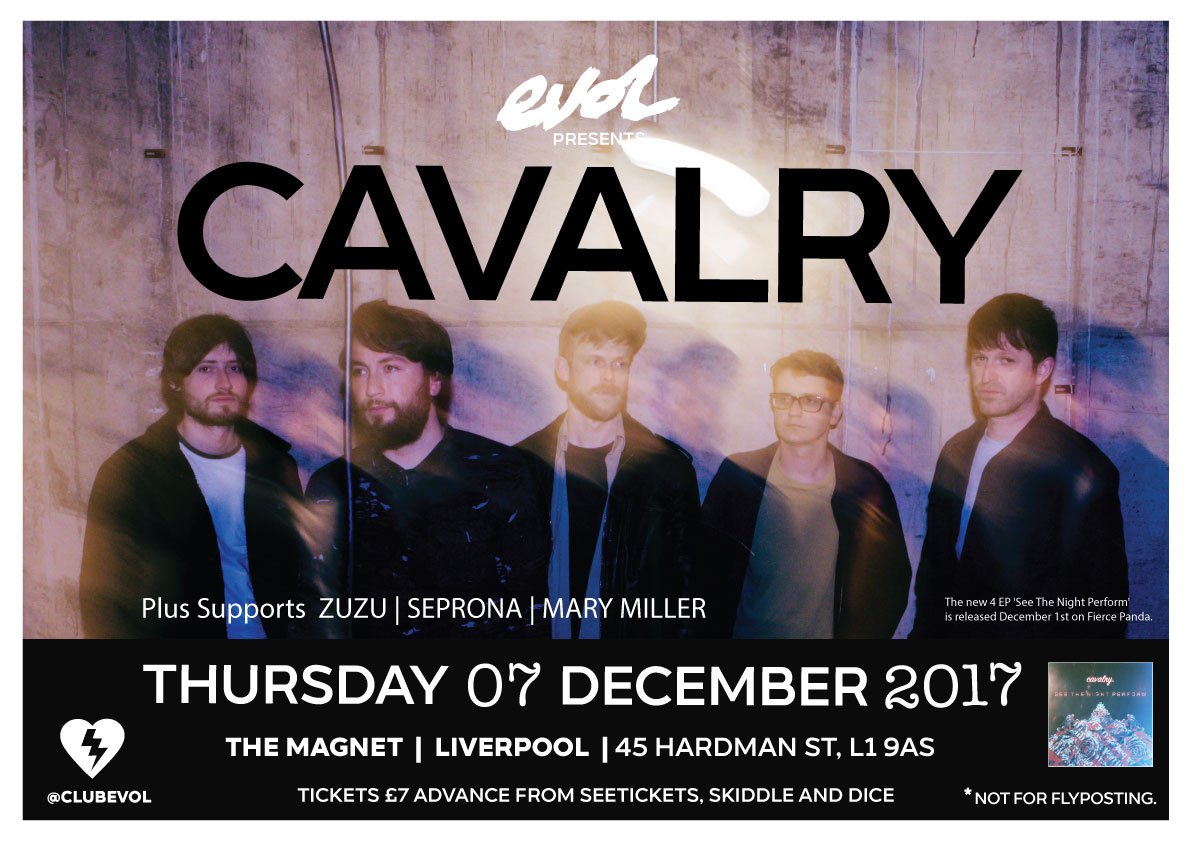EVOL (@clubevol) on Twitter photo TONIGHT!!!! <a href="/cavalryofficial/">c a v a l r y .</a> debut their "See The Night Perform" EP <a href="/themagnet123/">The Magnet</a> with special guests <a href="/thisiszuzu/">Zuzu</a> <a href="/SepronaMusic/">𝙎𝙀𝙋𝙍𝙊𝙉𝘼</a> & <a href="/marymillersound/">mary miller 🤍💛✨</a>. Advance Tix 'til 6 bit.ly/CavalrySee <a href="/seetickets/">See Tickets</a> <a href="/skiddle/">Skiddle</a> <a href="/dicefm/">DICE</a> Otherwise £10 on the door from 7:30pm. TONIGHT!!!! <a href="/cavalryofficial/">c a v a l r y .</a> debut their "See The Night Perform" EP <a href="/themagnet123/">The Magnet</a> with special guests <a href="/thisiszuzu/">Zuzu</a> <a href="/SepronaMusic/">𝙎𝙀𝙋𝙍𝙊𝙉𝘼</a> & <a href="/marymillersound/">mary miller 🤍💛✨</a>. Advance Tix 'til 6 bit.ly/CavalrySee <a href="/seetickets/">See Tickets</a> <a href="/skiddle/">Skiddle</a> <a href="/dicefm/">DICE</a> Otherwise £10 on the door from 7:30pm.