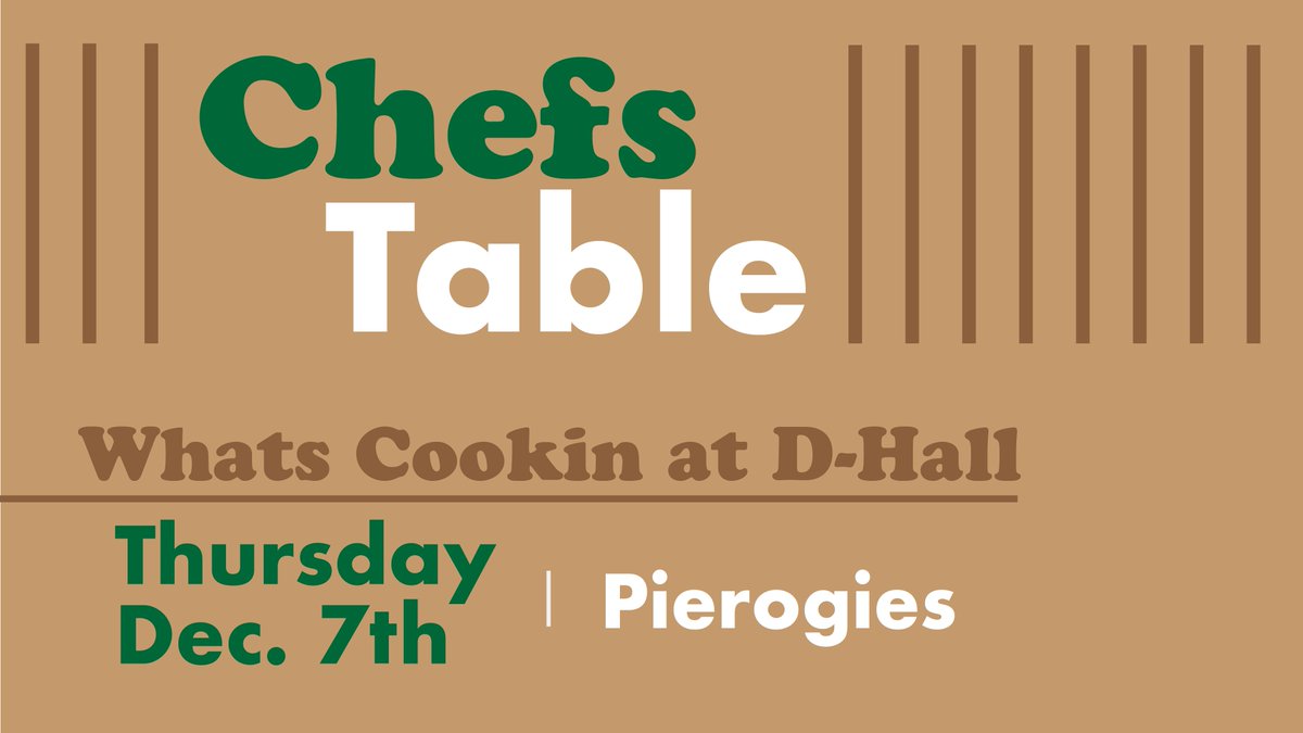 PC_EATS's tweet image. YUM! Were serving up Pierogies tonight at D-Hall!