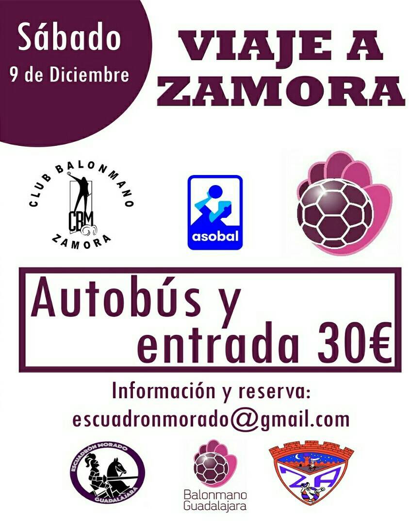 Nos comentan los amigos del Escuadrón Morado que faltan 9 personas para que salga el bus a Zamora. ¿te lo vas a perder por tan solo 30€ (Bus + entrada)?

Hoy último día: escuadronmorado@gmail.com

¡VAMOS AFICIÓN! ¡VAMOS!