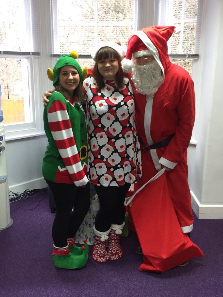 Santa and his helpers spreading Christmas cheer at Conference Contacts! #18sleeps #santascoming #Christmas