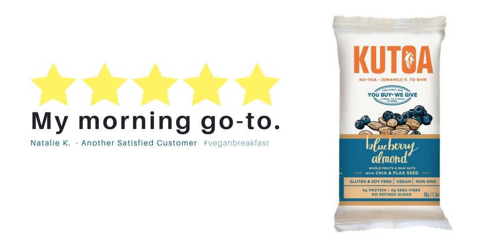 The perfect, no planning #veganbreakfast. Get up and go! 
But don't take our word for it. Find out for yourself at - buff.ly/2ktDVxH

#vegan #govegan #vegansnack #glutenfree #lifestyle #healthy #breakfast #morning #giveback #howigive glutenfreesnack #snack