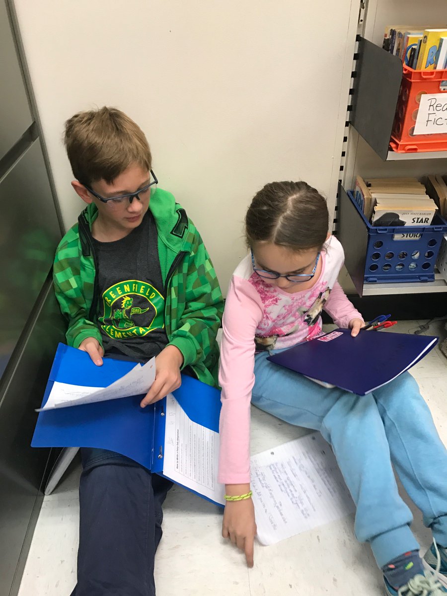 ChristanMartin5's tweet photo. Conferencing with writing partners about their fairy tale adaptation drafts. Can't wait to see the published pieces! @ccps_gifted @GRESDragons #CBG3rd https://t.co/NkyQYDK1NJ