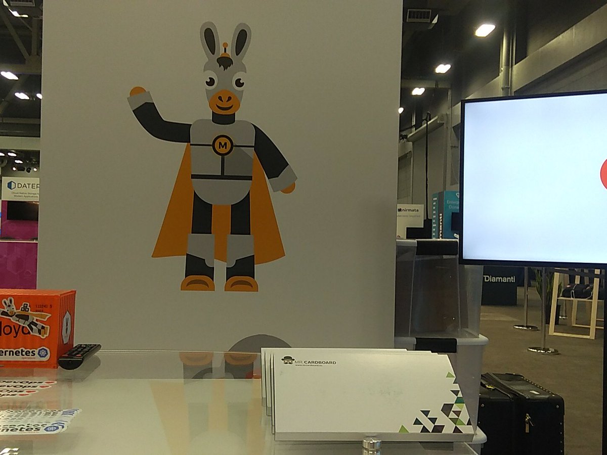 openebs's tweet photo. Stop by the @openebs #S38 booth if you are at #KubeCon #CloudNativeCon and sign up for MayaOnline and you might just get a chance to win @MRCARDBOARD_EU https://t.co/DiOWuo56ic #FlyingMule #virtualreality #virtualrealitybox https://t.co/XZa4syxggP