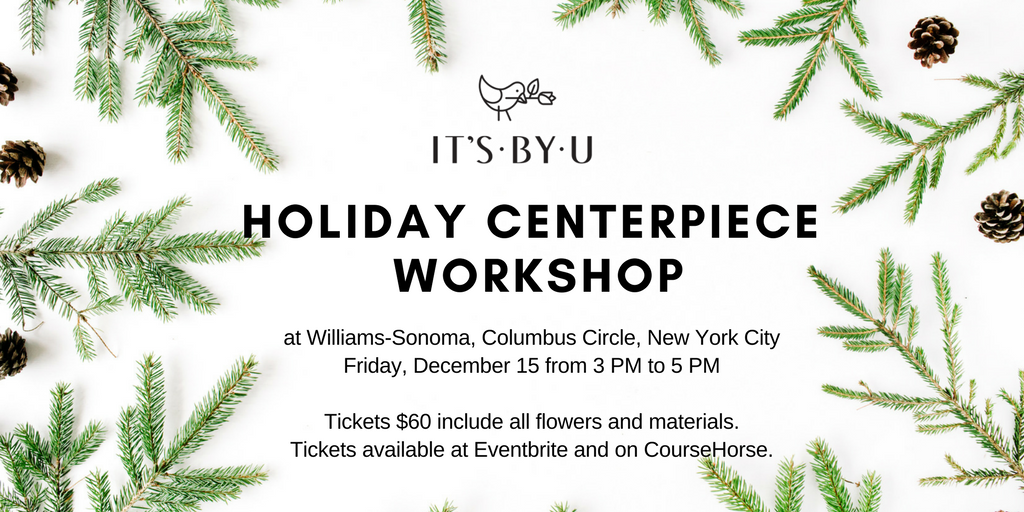 Itsbyu's tweet photo. #NYC! Join us on 12/15 at 3 PM for a #DIY holiday centerpiece workshop @Williamssonoma in Columbus Circle! Tix here: https://t.co/ipY6I5GJL8 https://t.co/GD4ZJublc4