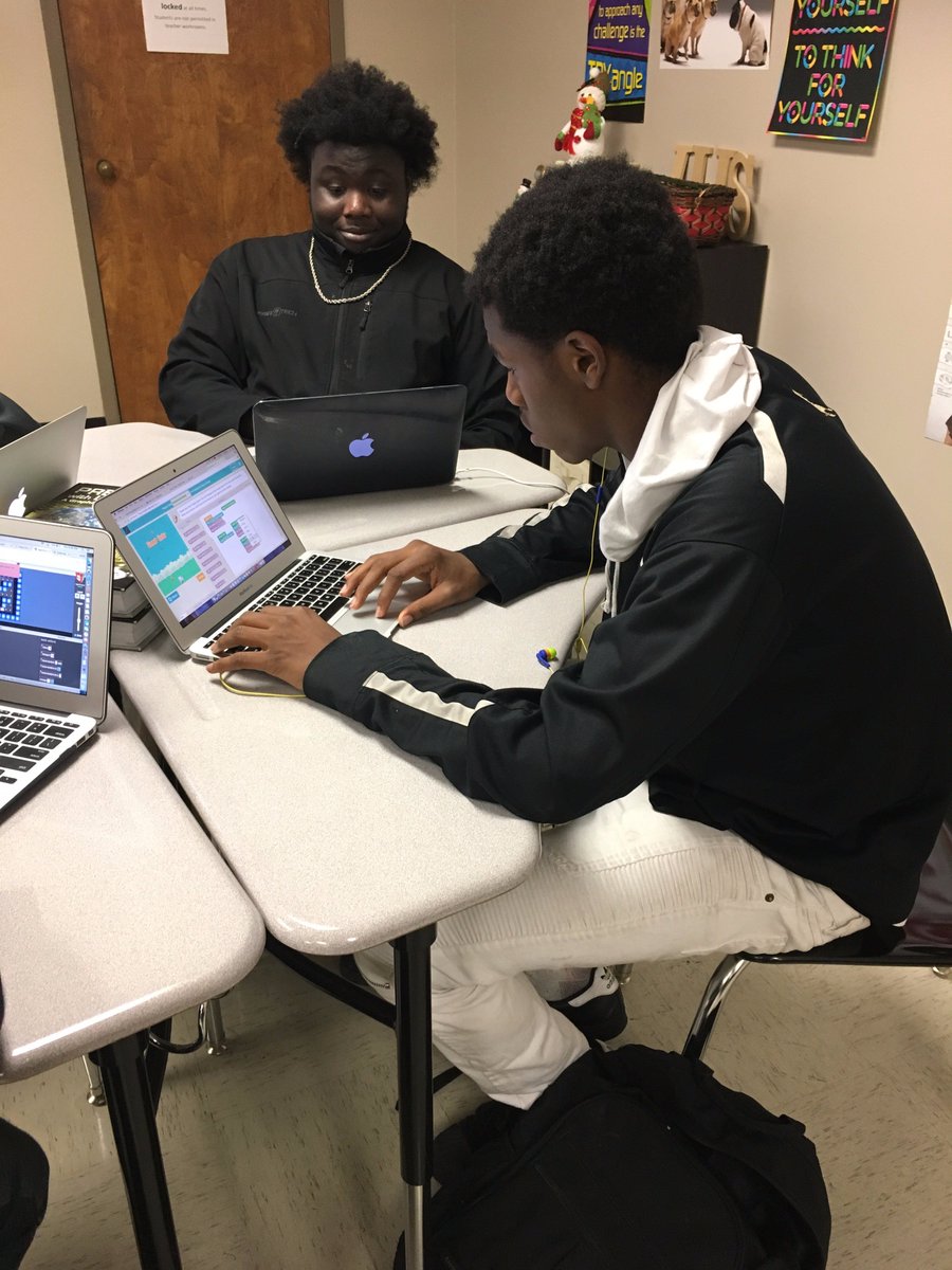 JennEngelken's tweet image. So many students participating in Hour of Code™ at the Academies at JHS right now that we are crashing the internet! #computersciencerocks #caneclassroom #languageofthefuture #jpscanes17