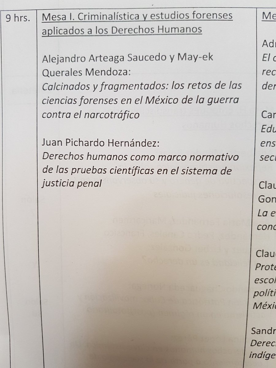 RED_UDH's tweet photo. Seguimos en @U_ElClaustro con el #CongresoRedudh2017 Iniciamos con las mesas de los ejes temáticos "Criminalística y estudios forenses aplicados a #DDHH" y "Educación y Cultura de Paz" https://t.co/1WHODN7ih2