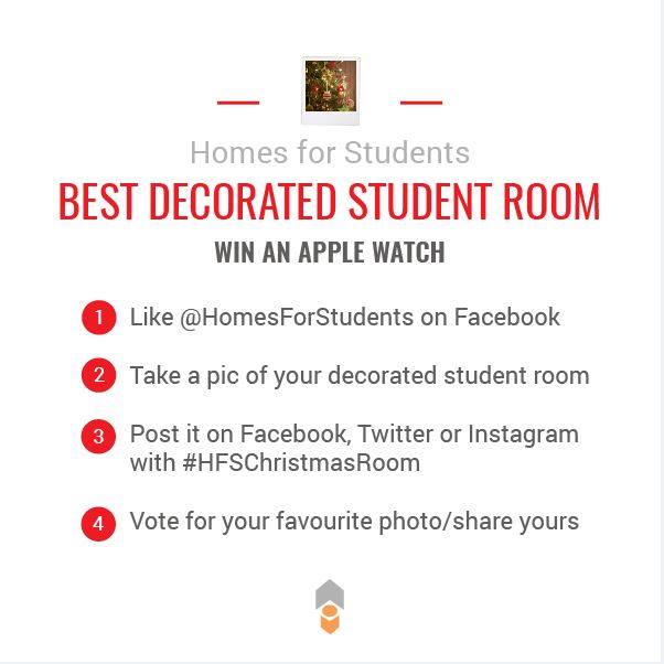HealdCourt_HfS's tweet photo. Fancy an early Christmas present? ❄️🎁🎁❄️ 
Enter our 'Best Decorated' student room for a chance to win an Apple Watch! 😍
#HFS #HomesForStudents #Student #Christmas https://t.co/NGjaK6GHDC