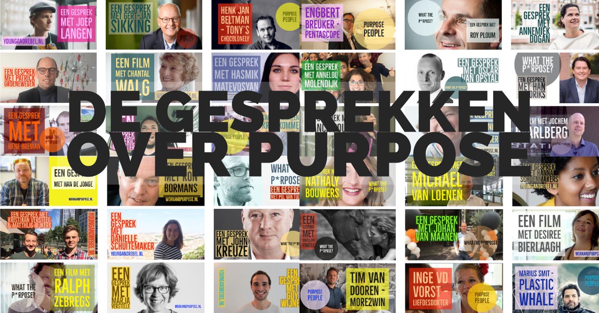 Ik sprak (en filmde) de afgelopen maanden heel veel mensen. Het ging over hun ambitie, hun toekomst, maar vooral over hun purpose.
Via deze pagina: workandpurpose.nl/portretten/ kun je op de verschillende foto's klikken en hun verhalen lezen. Enjoy!