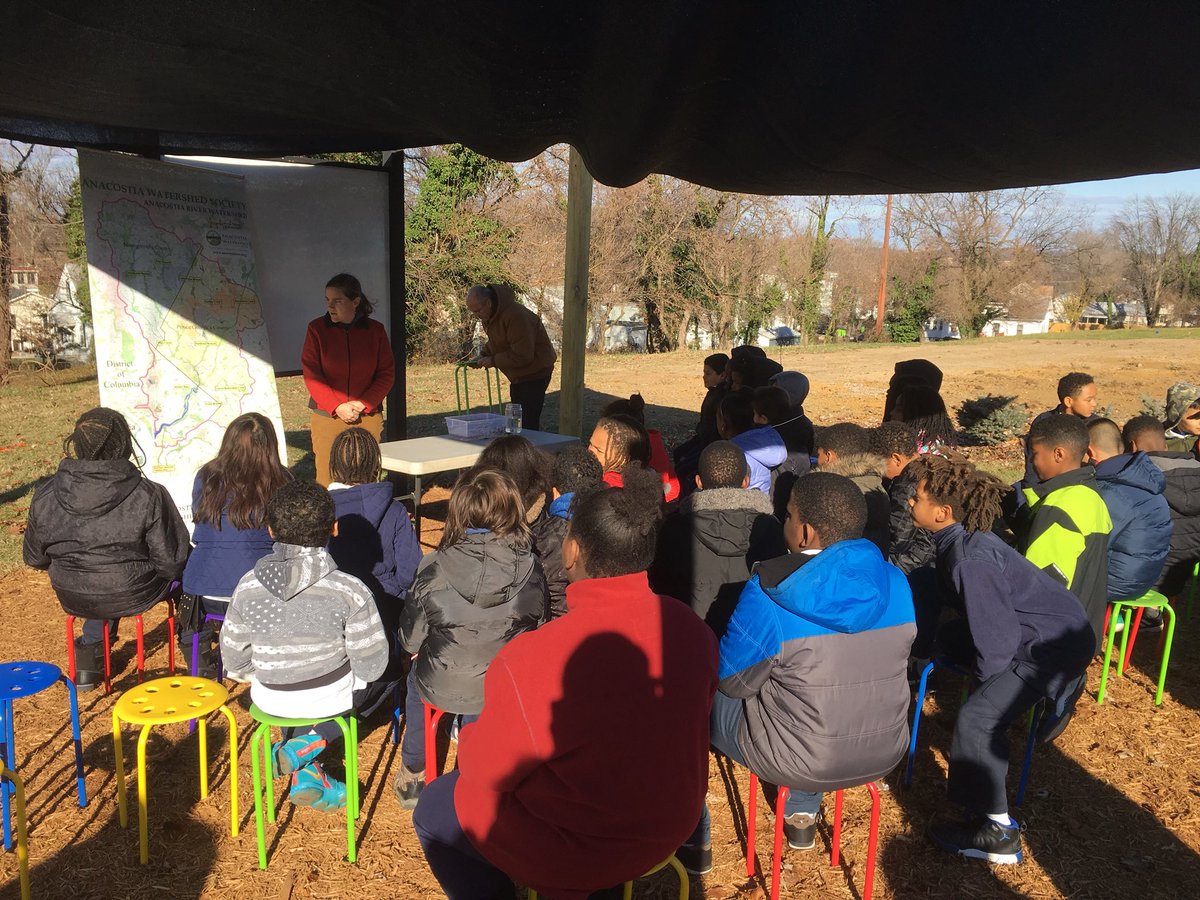 anacostiaws's tweet photo. Ribbon cutting of new outdoor learning space @capitolheightse @pgcps @PGCSprout @NDCMaryland @SchmidtCenter #TreatingandTeaching https://t.co/Q1XuGvKO3U