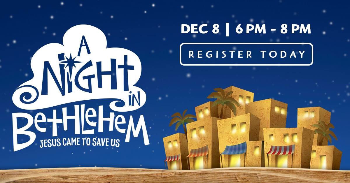 Bellevuecofc's tweet photo. Tomorrow is the big night...
A Night In Bethlehem! 

There is still time to register at https://t.co/H0VLti0pFB. Click on the 'events' tab and then the event logo to get your time reserved!

We hope you can join us for a fun night that the whole family will love! https://t.co/X2T5gXBTGy