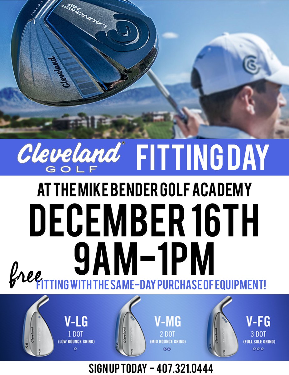 Sign up today for our Cleveland Fitting Day December 16th from 9AM-1PM! Give the gift of custom clubs this Christmas! #clevelandgolf #custom #golf