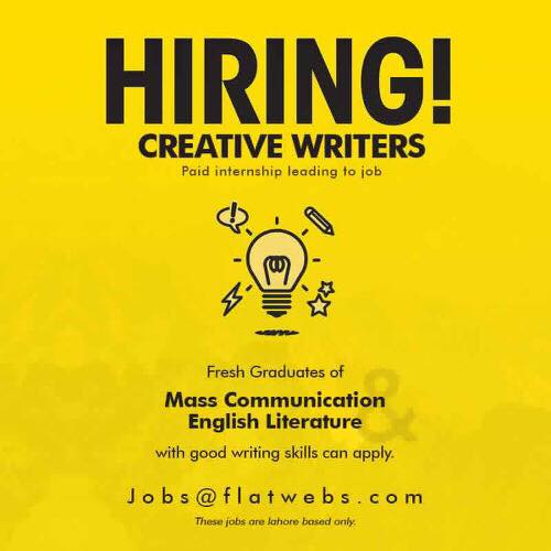 awaremedotpk's tweet photo. Opportunity for creative writers.
Mass Communication Students should apply for it.
Follow us to stay aware of lots of things.
#AwareMe #WritingJobs #CreatingOpportunity #SupportingEducation #Awareness #CreatingEducareness https://t.co/pTADvcUr4I