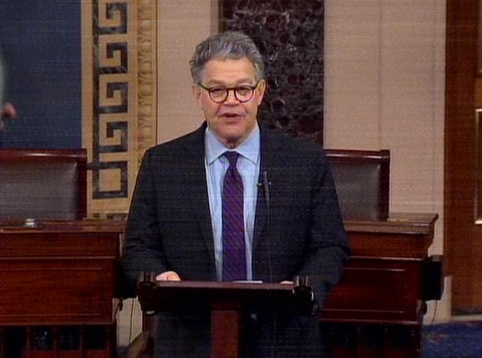 .<a href="/senfranken/">U.S. Senator Al Franken</a>:  “I, of all people, am aware that there is some irony in the fact that I am leaving while a man who has bragged on tape about his history of sexual assault sits in the Oval Office..."
