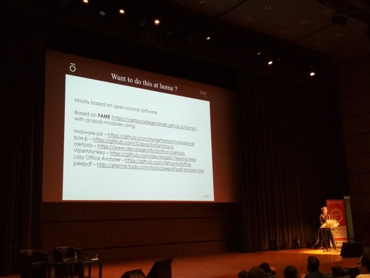 peepdf's tweet image. Happy to see the @sekoia_fr guys using @peepdf in their new dropper analysis service (malware.sekoia.fr) presented at #Botconf 😊