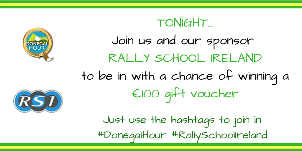 We're getting excited!! #DonegalHour #RallySchoolIreland See you later at 9pm!