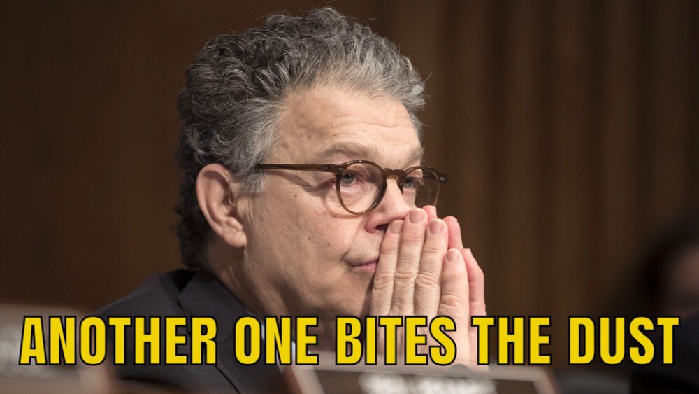 Well, well, well Sen. Al Frankenstein has announced his resignation (not without taking jabs at others 🙄)

We are down one less creep in the Senate. The swamp is slowly being drained. 

Bye bye #FrankenFondles you won’t be missed 😂
~MAGA🌹