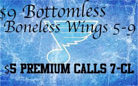 ShilohBar's tweet photo. $9 #BottomlessBoneless wings from 5-9, Blues Hockey @ 7. We’ll see you soon! #DrinkAtShiloh https://t.co/l010R005du