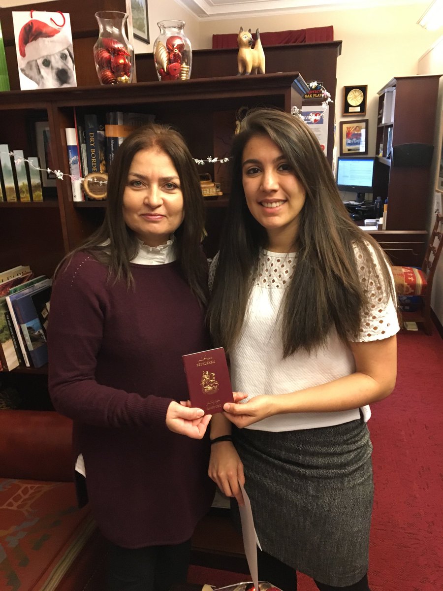 Leilasansour's tweet photo. Senior assistant to congressman Raul M. Grijalva receiving the Bethlehem passport today on behalf of the congressman https://t.co/wEy2z0fAZU