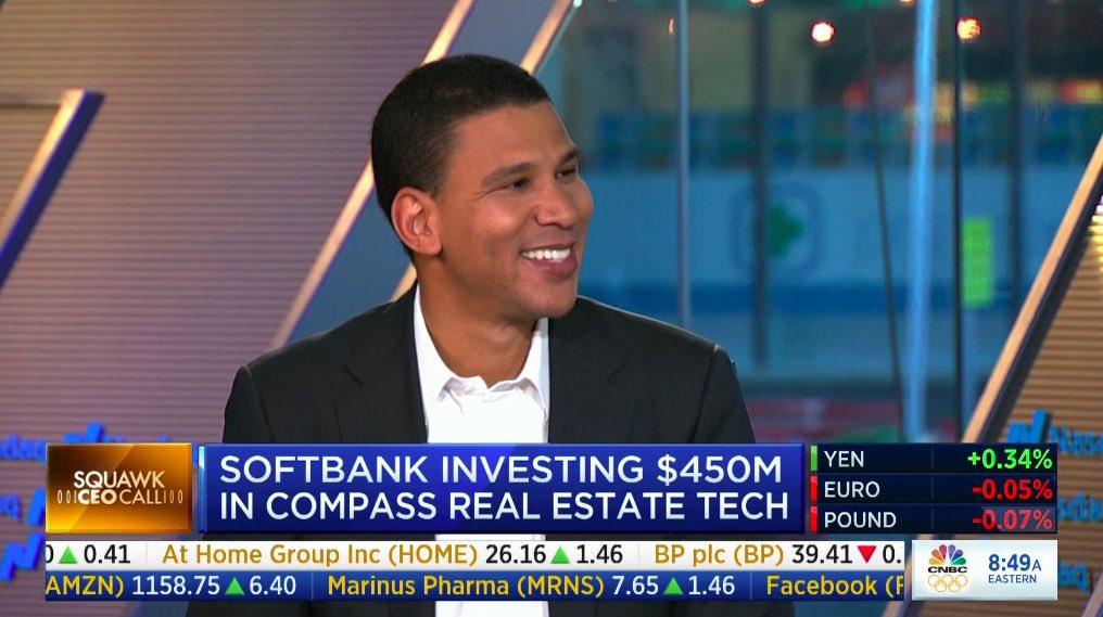 Excited for the future at <a href="/Compass/">Compass</a>, with $450M fundraise from the SoftBank Vision Fund, which will help us live out our mission – to help everyone find their place in the world. #compasseverywhere