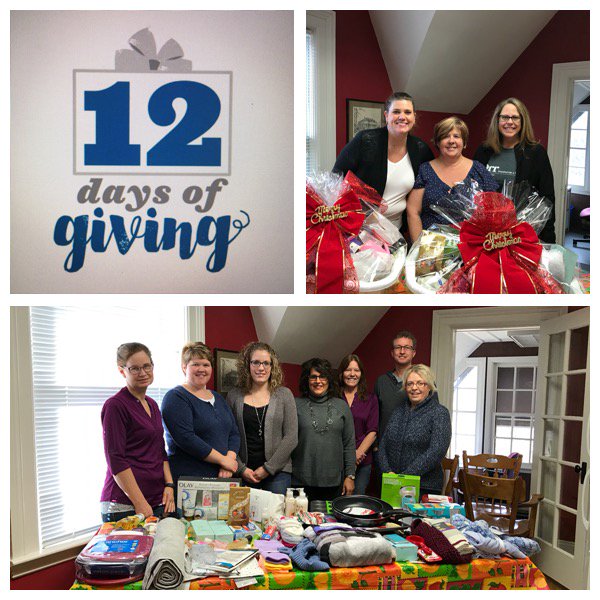 orrinsurance's tweet photo. Day#1 #12DaysofGiving #TeamOrr got together and donated 2 baskets full of needed items to the #Basketeers #JoyofGiving #StratfordON https://t.co/E9HIWcgotS